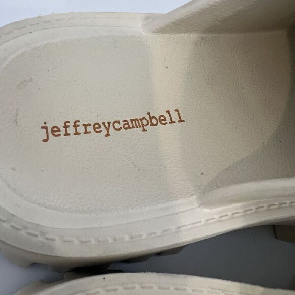 Jeffrey Campbell Womens Size 11 Cream Chunky Platform Mules Clogs - Picture 9 of 9